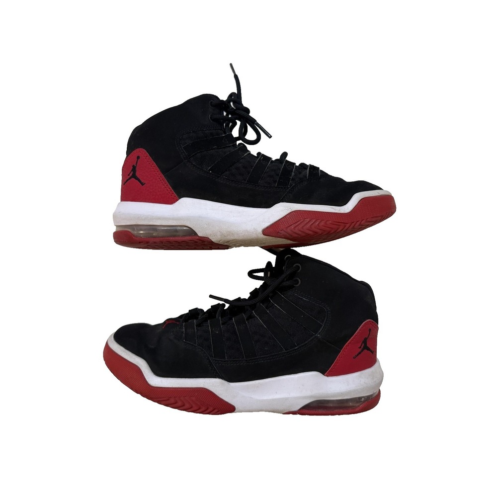 Nike Air Jordan Max Aura Black Red Bred GS Youth 5Y Sneakers Mid Top‎ Max Air